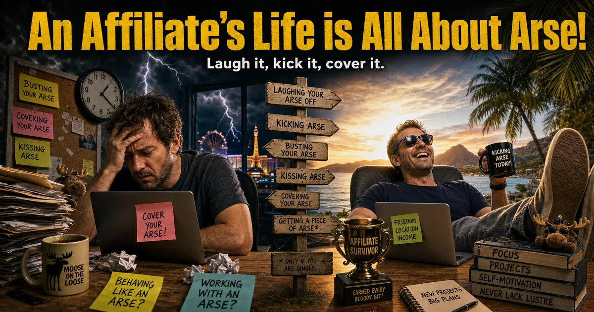 Illustration for the post: An Affiliate’s Life is All About Arse!