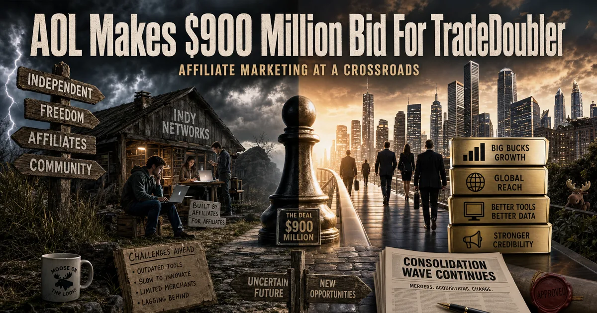 Illustration for the post: AOL Makes $900 Million Bid For TradeDoubler