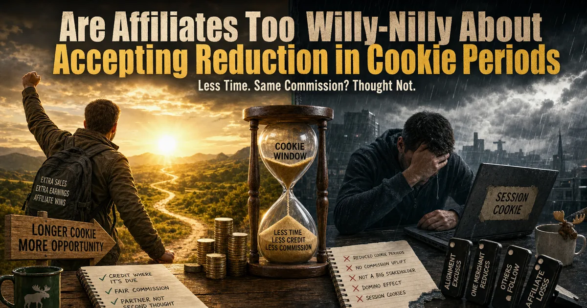 Illustration for the post: Are Affiliates Too Willy-Nilly About Accepting Reduction in Cookie Periods