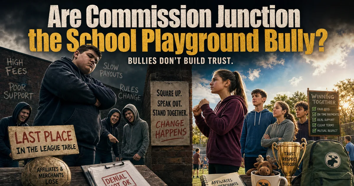 Illustration for the post: Are Commission Junction the School Playground Bully?