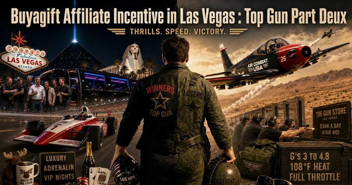 Illustration for the post: Buyagift Affiliate Incentive in Las Vegas : Top Gun Part Deux