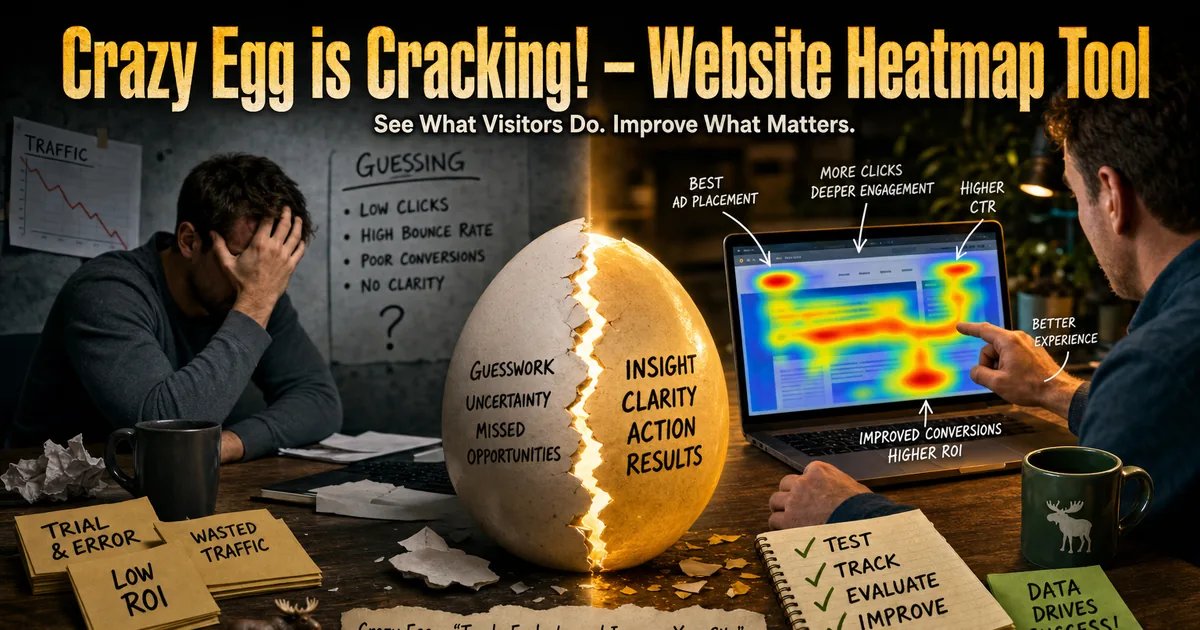 Illustration for the post: Crazy Egg is Cracking! – Website Heatmap Tool