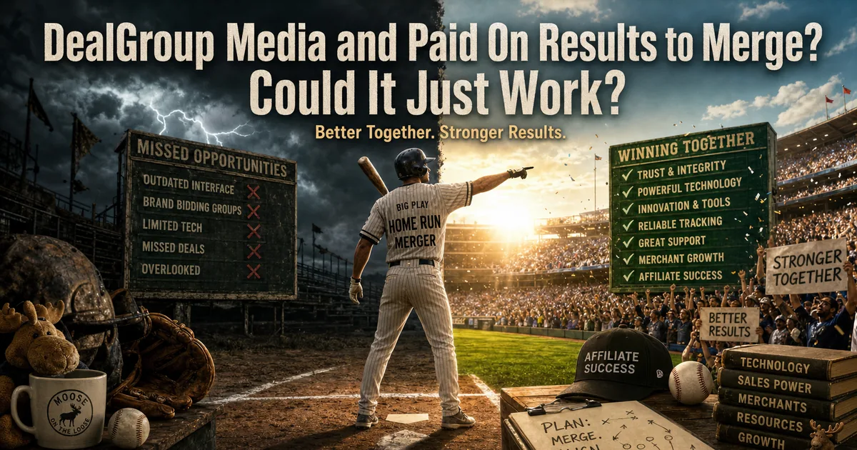 Illustration for the post: DealGroup Media and Paid On Results to Merge? Could It Just Work?