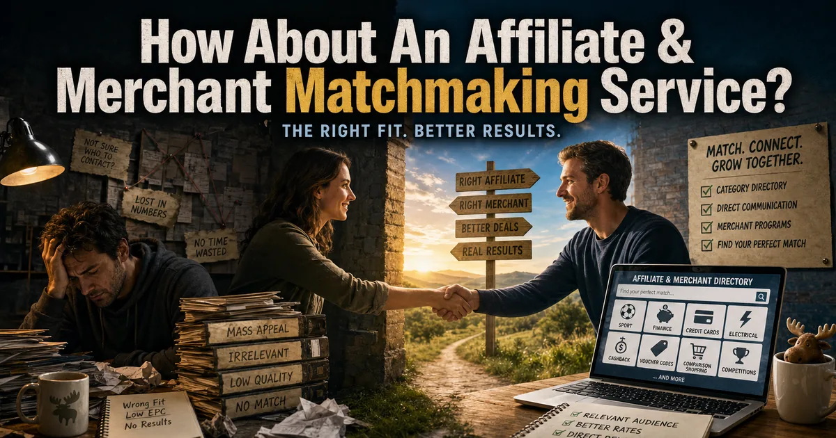 Illustration for the post: How About An Affiliate & Merchant Matchmaking Service?
