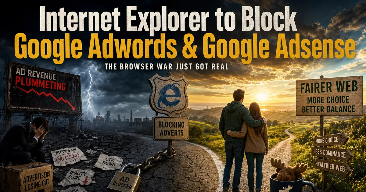 Illustration for the post: Internet Explorer to Block Google Adwords & Google Adsense