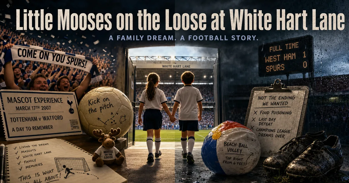 Illustration for the post: Little Mooses on the Loose at White Hart Lane