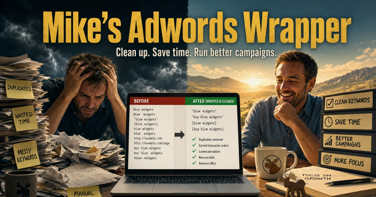 Illustration for the post: Mike’s Adwords Wrapper