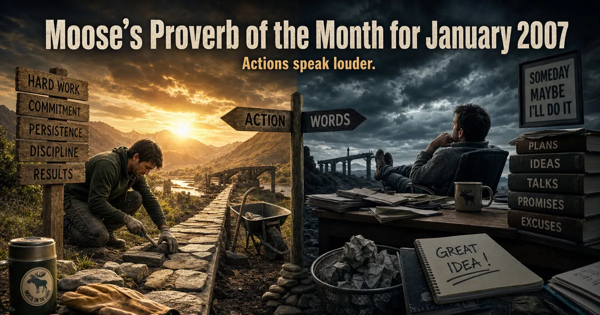 Illustration for the post: Moose’s Proverb of the Month for January 2007