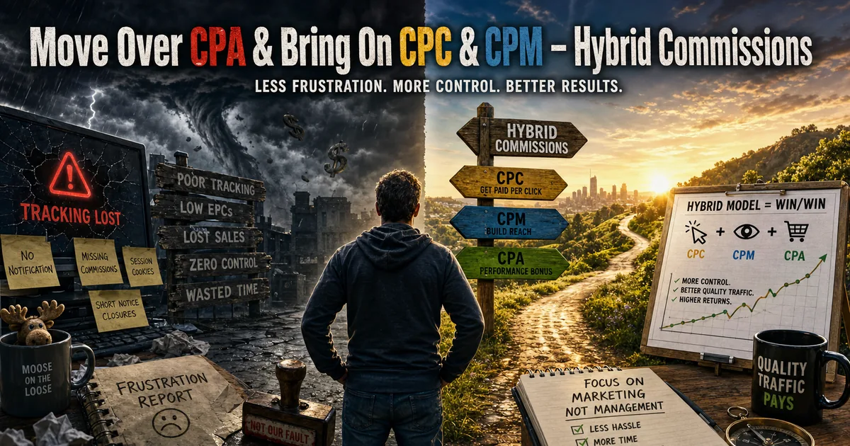 Illustration for the post: Move Over CPA & Bring On CPC & CPM – Hybrid Commissions