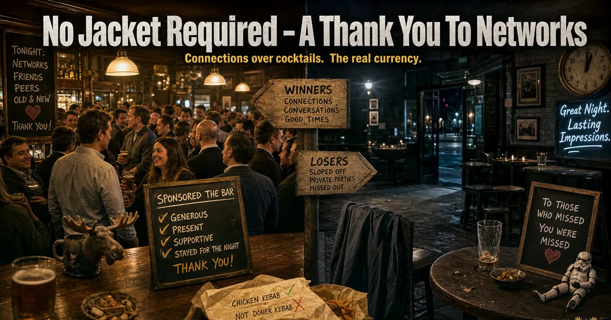 Illustration for the post: No Jacket Required – A Thank You To Networks