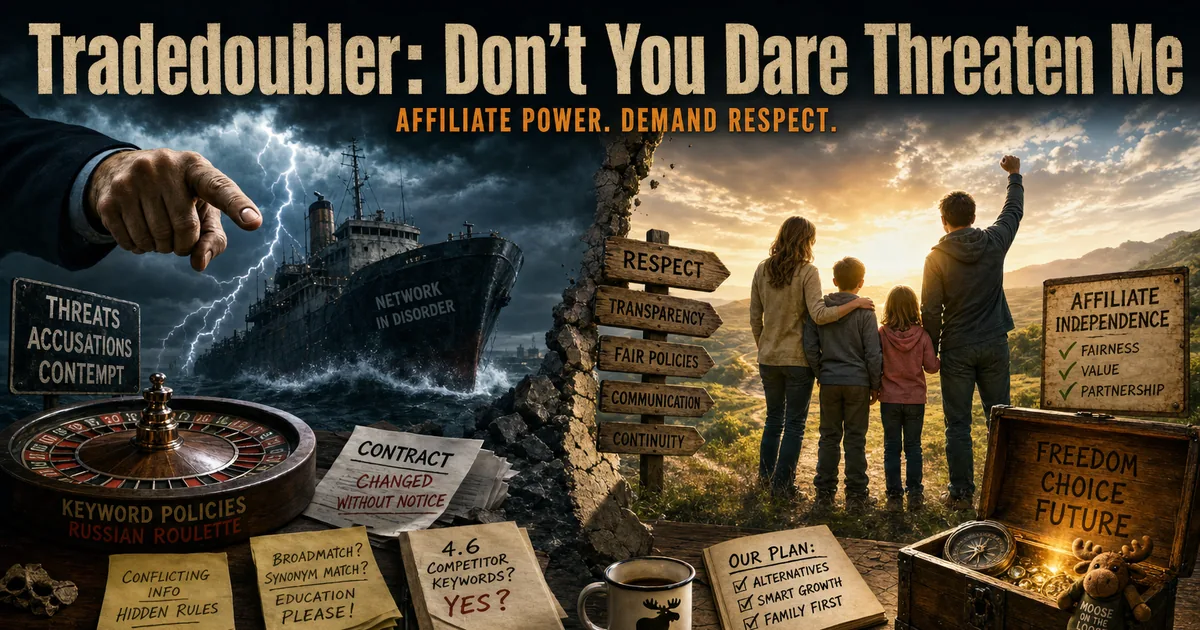 Illustration for the post: Tradedoubler: Don’t You Dare Threaten Me