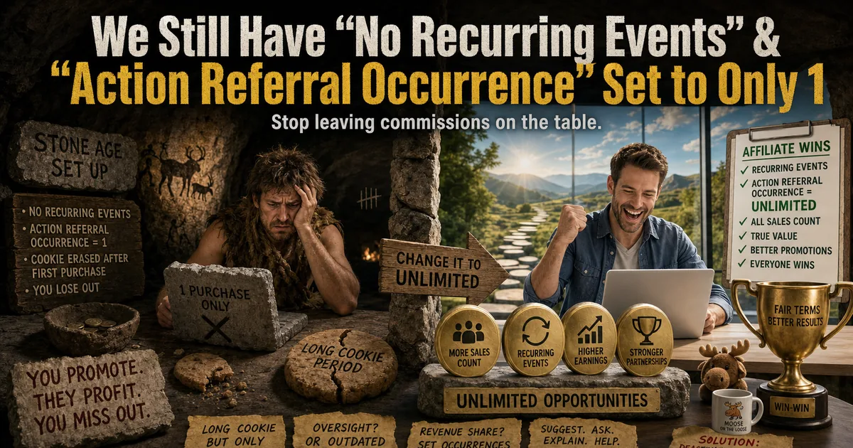 Illustration for the post: We Still Have “No Recurring Events” & “Action Referral Occurrence” Set to Only 1