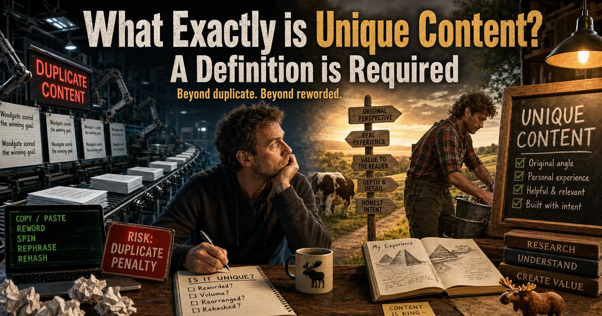 Illustration for the post: What Exactly is Unique Content? A Definition is Required
