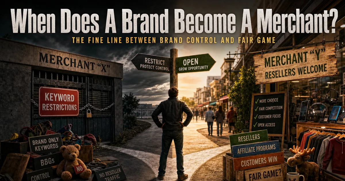 Illustration for the post: When Does A Brand Become A Merchant?